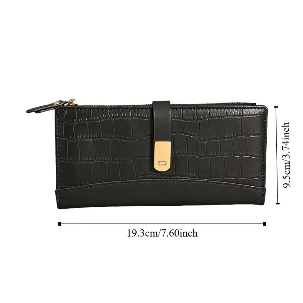 Cute PU Leather Women Purse Wallets Rectangle Large Capacity PU Coin Purse Casual Phone Bag Money Bag Girl Birthday Gifts