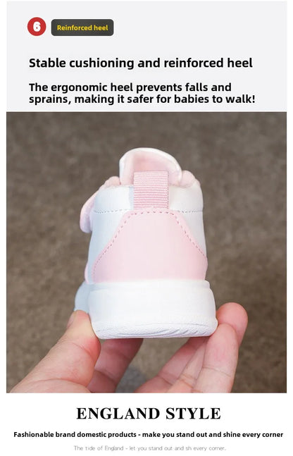 Fashion Kids Sneakers Spring Autumn High Top Breathable Casual Shoes Girls Non-slip Board Shoes Boys Outdoors Basketball Shoes