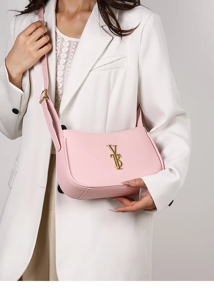 Luxury Underarm Bag for Women, Minimalist Designer Shoulder Purse, Fashionable Crossbody Bag, High-End Aesthetic & Versatile