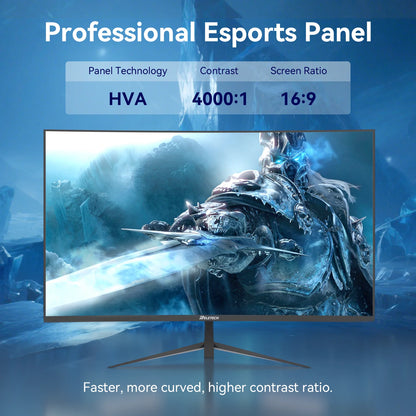 Reletech G27X Flex Pro Monitor 27" Gaming Curved 2560x1440 QHD 180Hz HDMI x2 DP x2 1800R 72% sRGB Adaptive Sync