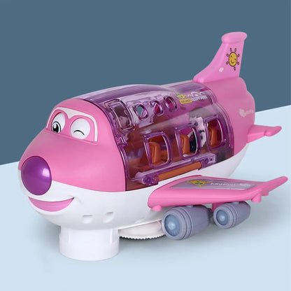 Kids Toys Electric Plane Aircraft Toys Car Airplane Model Music Simulation Boy Children Traffic Toy Christmas Gifts for Girls