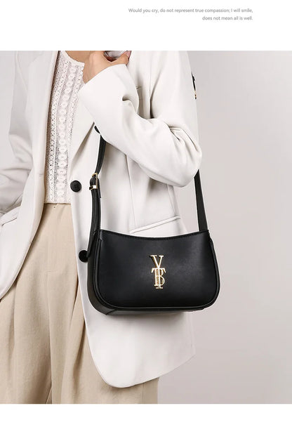 Luxury Underarm Bag for Women, Minimalist Designer Shoulder Purse, Fashionable Crossbody Bag, High-End Aesthetic & Versatile