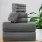 8 Pcs Bath Towel Set - Included 4 Washcloths, 2 Face Towels & 2 Bath Towels - Absorbent & Quick Dry, Ideal for Bathroom, Gym