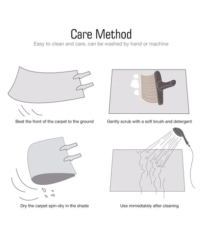 VIKAMA Long Pile Soft Carpet Living Room Bedroom Bedside Non Slip Skin Friendly Carpet Ins Nordic Style Home Decor Carpet