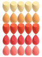 25 Beauty Eggs (Makeup Sponges), Foundation Make-Up Mixed Beauty Sponges, Liquid, Cream and Powder Flawless, Multi-Color Makeup
