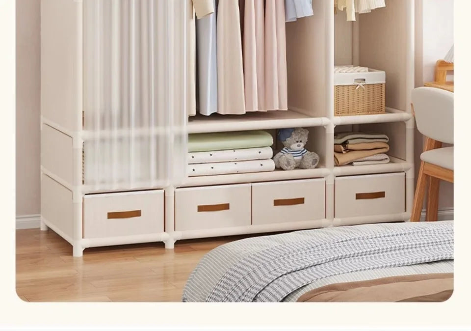 Floor-Standing Simple Wardrobes Home Large Capacity Durable Clothes Cabinet Dustproof And Economical Wardrobe Bedroom Furniture