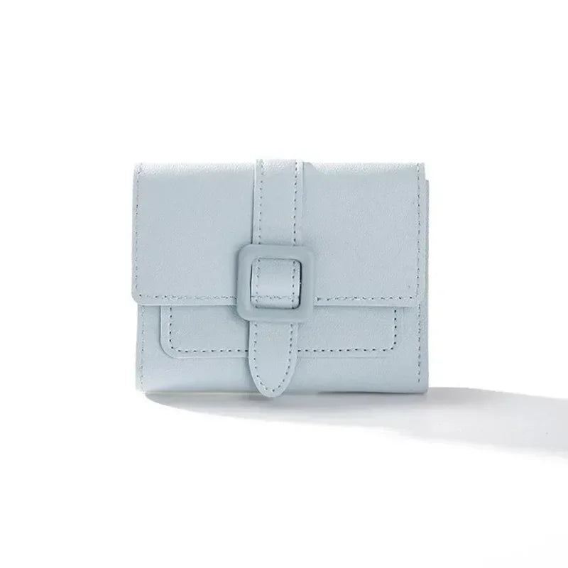 Candy Color Small Wallets PU Leather Coin Pures Ladies Card Holder Standard Short Purses for Women Solid Purses Practical