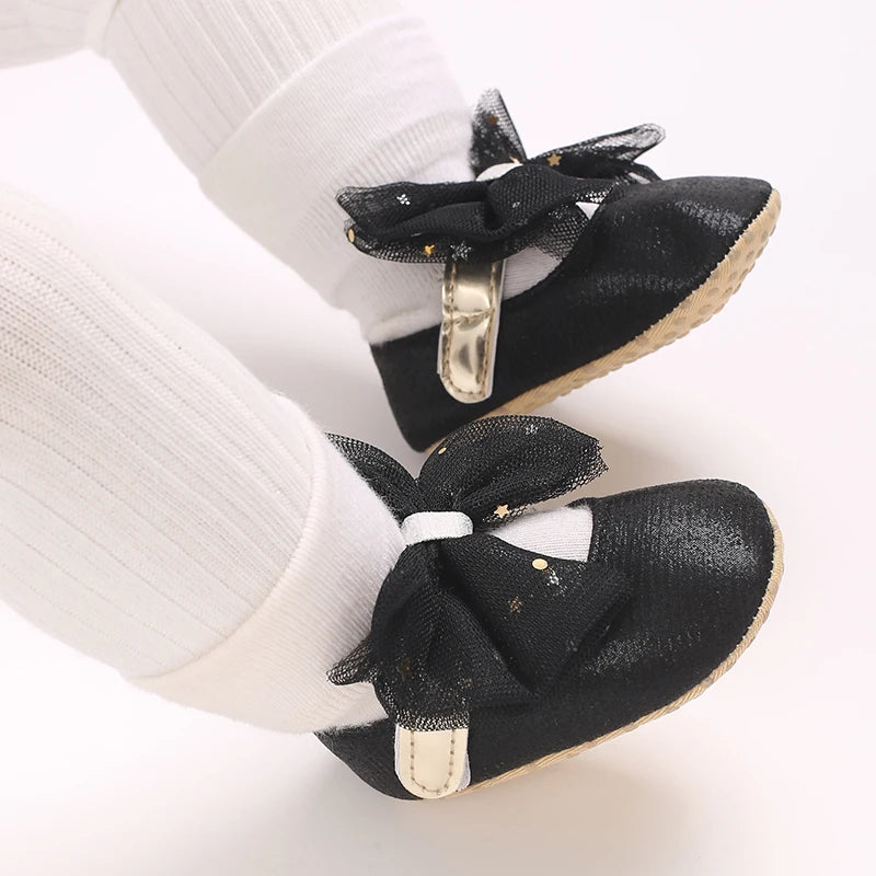 Black British Retro Princess Shoes For Spring And Autumn 0-18 Months Baby Shoes With Soft Soles And Non Slip Baby Walking Shoes