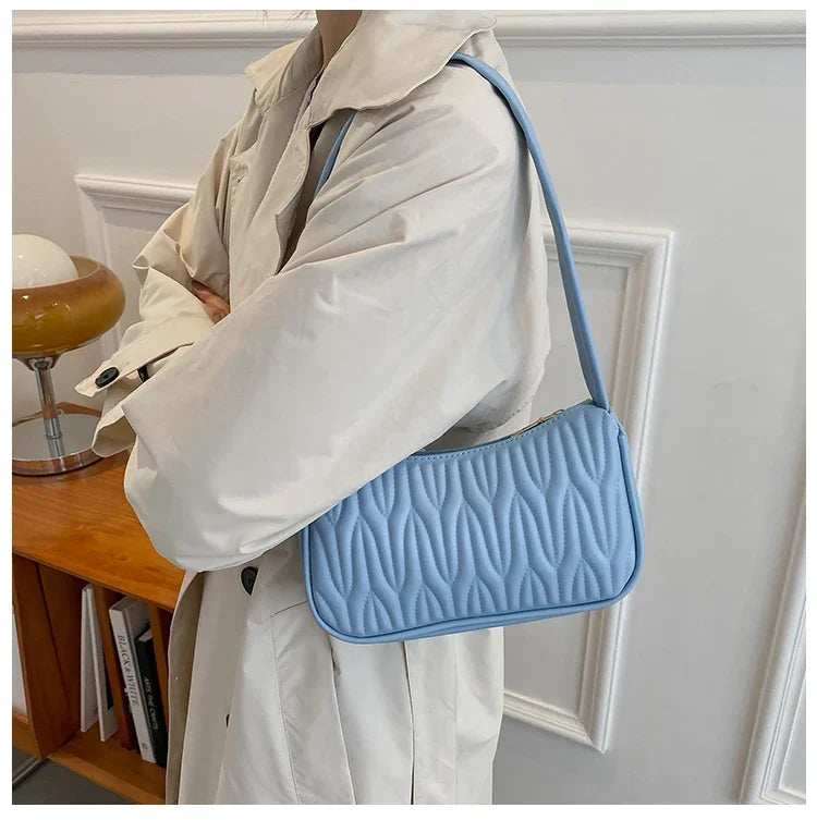 Fashion Women Handbag PU Leather Shoulder Bags Female Casual Solid Messenger Bag for Women Luxury Underarm Bag Feminina