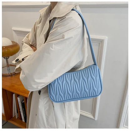 Fashion Women Handbag PU Leather Shoulder Bags Female Casual Solid Messenger Bag for Women Luxury Underarm Bag Feminina