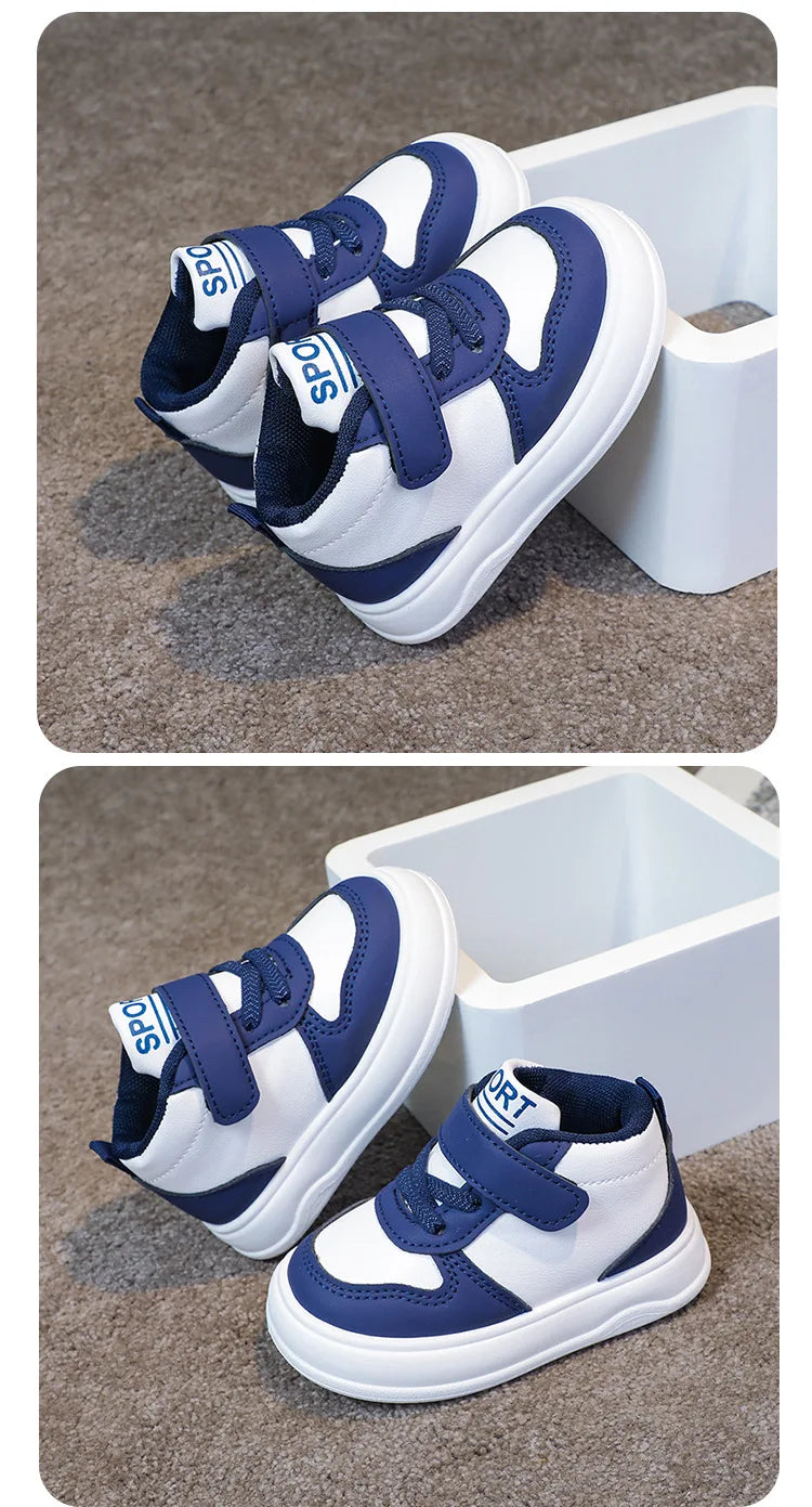 Fashion Kids Sneakers Spring Autumn High Top Breathable Casual Shoes Girls Non-slip Board Shoes Boys Outdoors Basketball Shoes