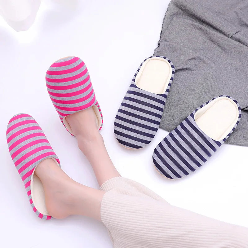 Home Slippers For Women Men Soft House Winter Indoor Light Comfort Floor Shoes Female Male Silence Slides Bedroom Japanese Style
