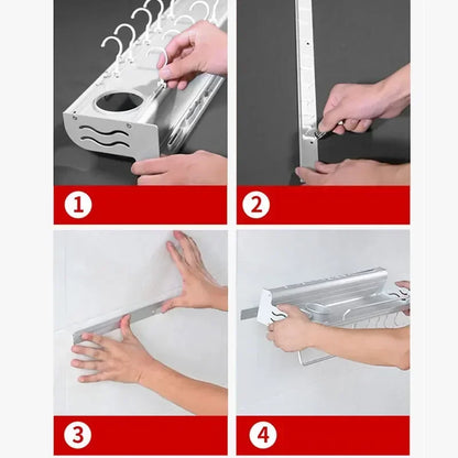 Kitchen Organizer Shelf Wall-mounted Spice Storage Rack Kitchen Knife Holder Wall Seasoning Chopstick Spoon Shovel Storage Sheif