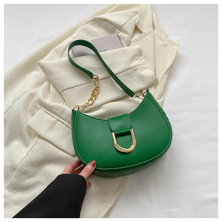 Trendy Pu Leather Shoulder Bag for Women Stylish Underarm Purse with Zipper Closure, Elegant Design Perfect for Everyday Use