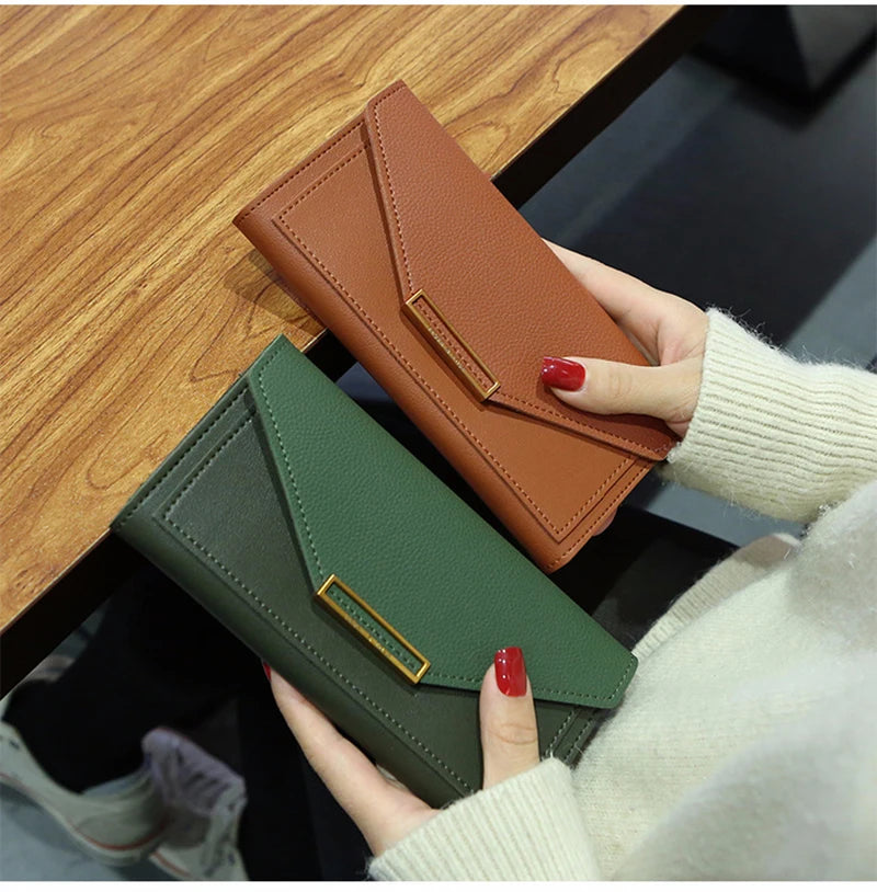 Multi-functional Wallet For Women Large Capacity PU Leather Women's Purses Long Hasp Cards Holder Ladies Money Coins Clutch Bag