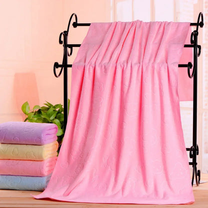 Embossed Towels Set  Quick Drying Towels Bath Towels Absorbent Soft and Comfortable Bathrobes Ultra-fine Fiber Towels Bathroom