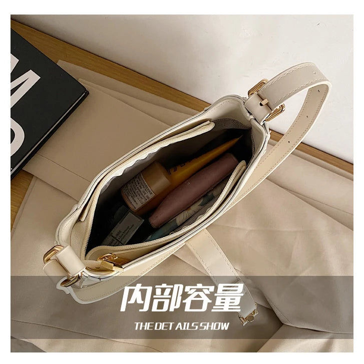 Top Quality Luxury Brand Purses and Handbags Designer Leather Shoulder Crossbody Bags for Women Dual Straps Underarm Sac A Main