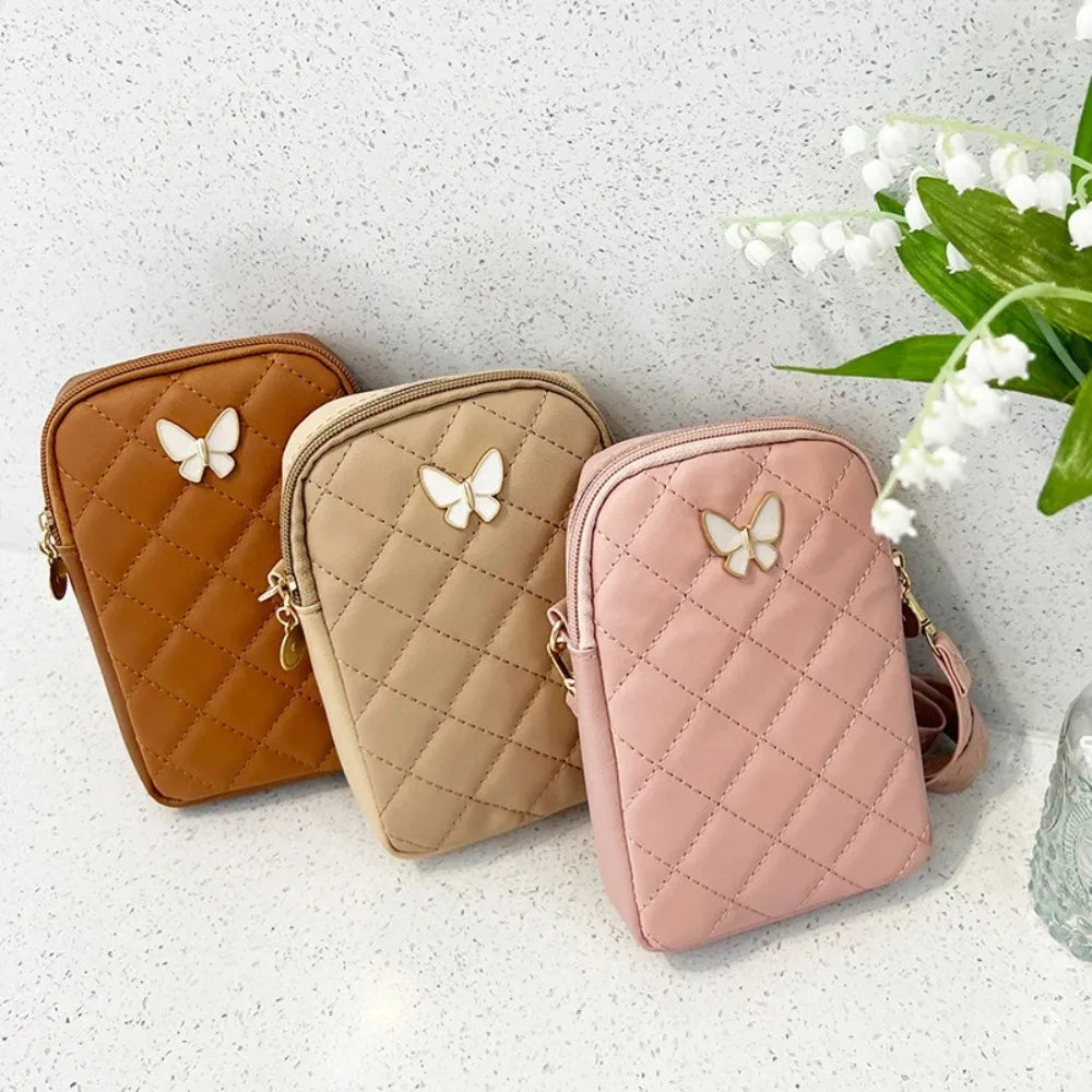 PU Leather Shoulder Bag Fashion Mini Embroidery Crossbody Bag Women Fashion Mobile Phone Bags Waterproof Handbag Female Wallet