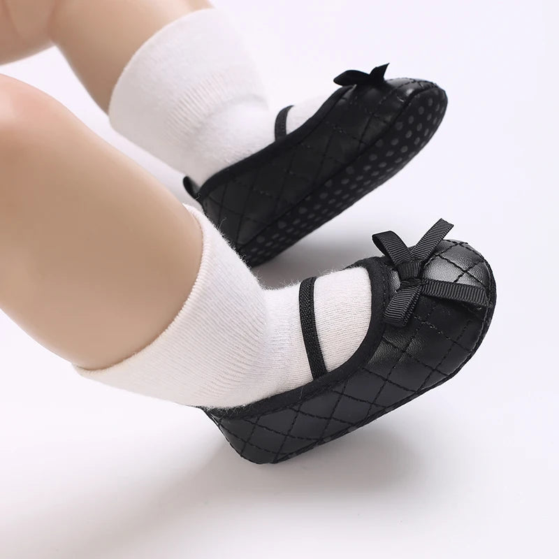 Black British Retro Princess Shoes For Spring And Autumn 0-18 Months Baby Shoes With Soft Soles And Non Slip Baby Walking Shoes