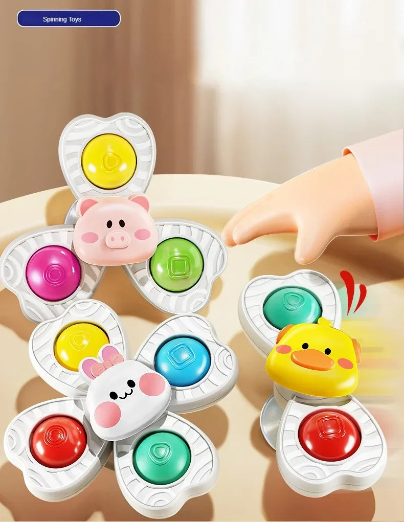 Baby Sucker Spinning Toys Children Bath Montessori Education Rotating 3 Years Bathroom Toys for Toddler Infant Toys for Baby