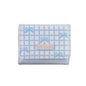 Portable Sweet Cute Tri-Fold Purses Multiple Card Slot Lattice Bow Short Wallet Candy Color PU Leather Women Card Holder Daily