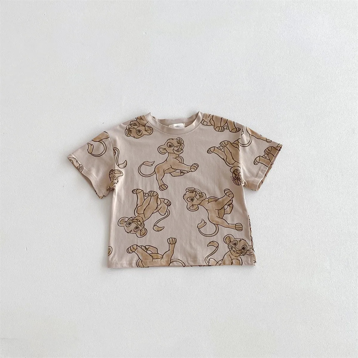 2024 New Summer Boys T-shirt Printed Cartoon Fashion Loose Short Sleeve Tops Children Clothes Baby Round Collar Tees 9m-6y