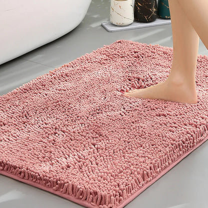 Bathroom mat chenille absorbent carpet bathroom bathtub room living room door bathroom absorbent pad