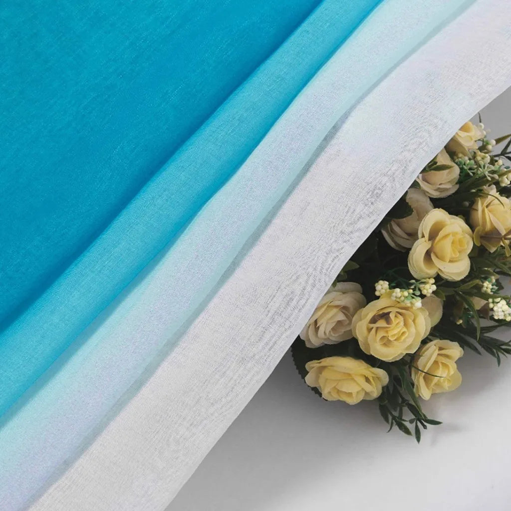 Blackout Curtains for Bedroom Faux Grommet Light Filtering Semi Sheer Gradient Window Curtain for Living Room Heat Blocking