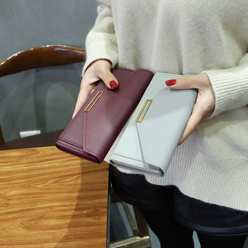 Multi-functional Wallet For Women Large Capacity PU Leather Women's Purses Long Hasp Cards Holder Ladies Money Coins Clutch Bag