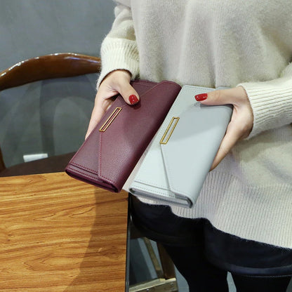Multi-functional Wallet For Women Large Capacity PU Leather Women's Purses Long Hasp Cards Holder Ladies Money Coins Clutch Bag