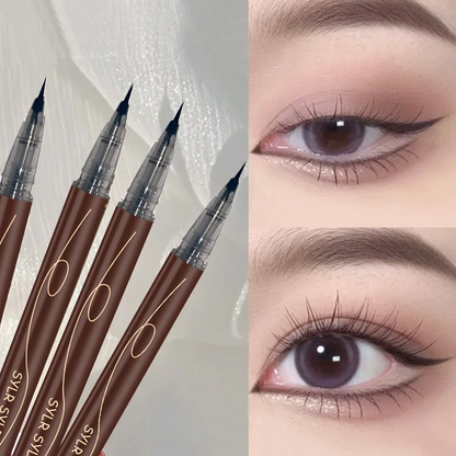 Ultra-fine ultra-fine eyebrow pencil waterproof professional sweat-proof liquid eyeliner Eyebrow dual-purpose durable makeup art