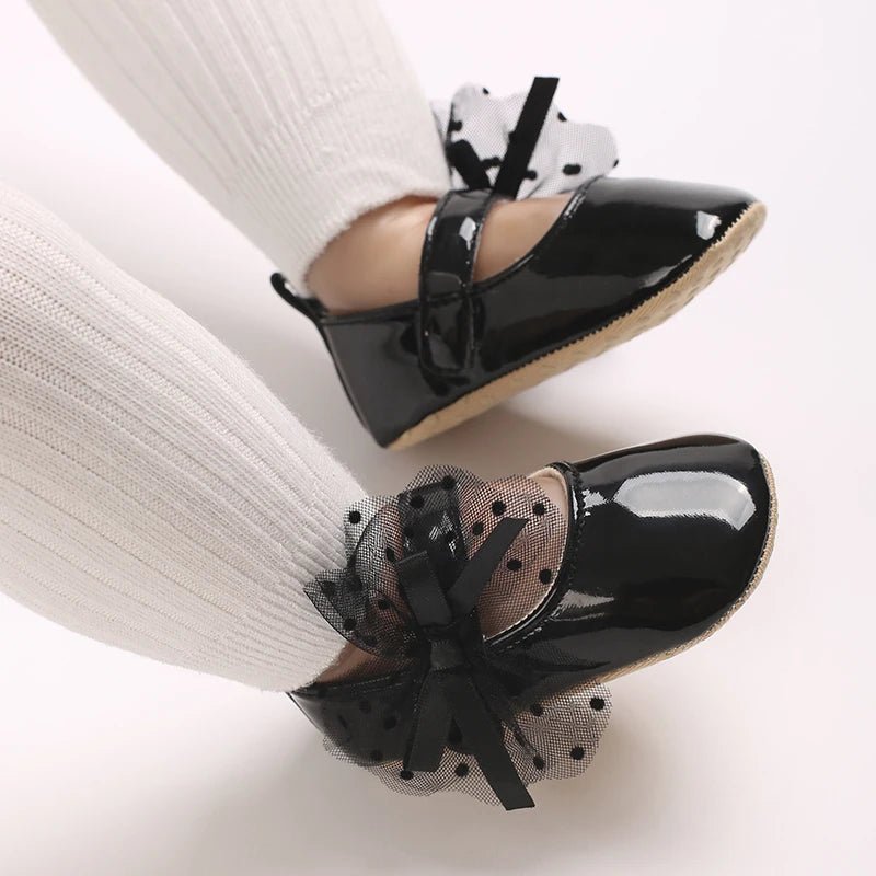 Black British Retro Princess Shoes For Spring And Autumn 0-18 Months Baby Shoes With Soft Soles And Non Slip Baby Walking Shoes