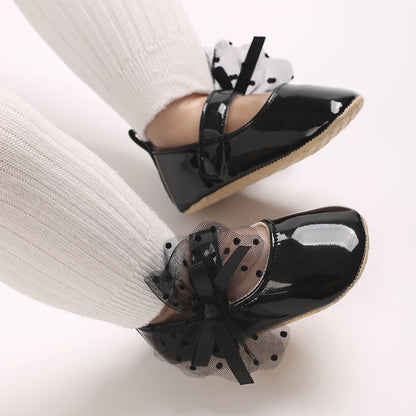 Black British Retro Princess Shoes For Spring And Autumn 0-18 Months Baby Shoes With Soft Soles And Non Slip Baby Walking Shoes