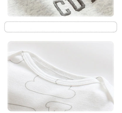 Newborn Baby Girls Clothes Set Pure Cotton Clothes Soft Cute Animal Kids Bodysuits+Pants Outfit Toddler 3Pcs Kids Bebe 6-24M