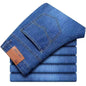 2025 Men NEW Men's Fashion Business Jeans Classic Style Casual Stretch Slim Jean Pants Male Brand Denim Trousers Black Blue Mens