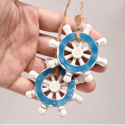 Mediterranean Style Decorative Ornaments Artistic Home Background Kindergarten Wall Hanging Lighthouse Sailboat Wooden Crafts