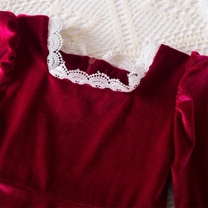 Elegant New Girl Embroidery Flower Girl Dresses for Wedding Autumn Winter Long Sleeve Princess Birthday Party Clothing 3-8Yrs