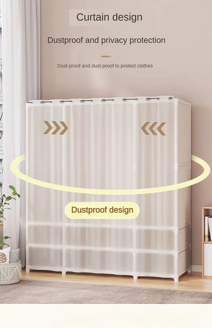 Floor-Standing Simple Wardrobes Home Large Capacity Durable Clothes Cabinet Dustproof And Economical Wardrobe Bedroom Furniture