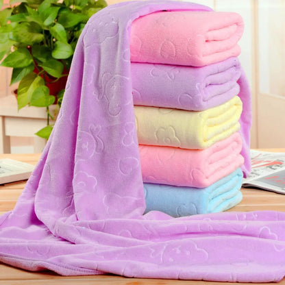 Embossed Towels Set  Quick Drying Towels Bath Towels Absorbent Soft and Comfortable Bathrobes Ultra-fine Fiber Towels Bathroom