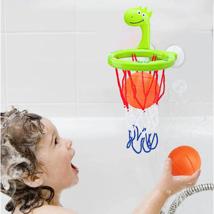 Baby Bath Toy Children Water Play Toys Set Bathroom Bathtub Suction Cup Shooting Basketball Hoop with 3 Balls Bath Toys for Kids
