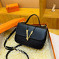 Women's Fashion Crossbody Bag PU V-Logo Flap Purse Large Capacity Magnetic Closure Adjustable Strap Waterproof for Daily Use