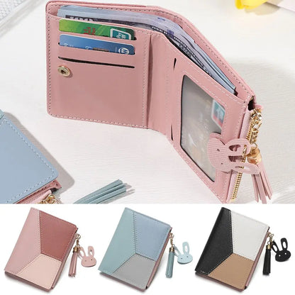 Women's Wallet PU Leather Women's Wallet Made of Leather Women Purses Card Holder Foldable Portable Lady Coin Purses