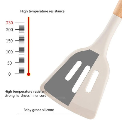 5PCS Kitchen Essentials Advanced Silicone Kitchenware Set with Spatula, Spoon, and Oil Scraper Cooking Utensils Appliances