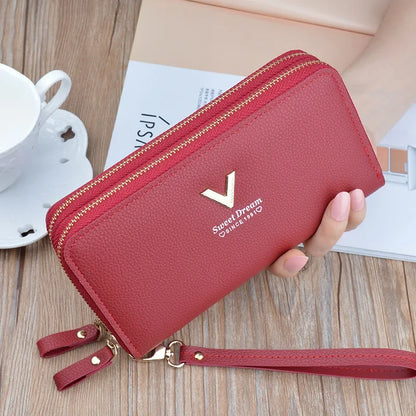 Pu Leather Women Wallets Women Purses Fashion Long Zipper Women's Wallet Money Coin Holder Female Long Purse Female Purse Zipper