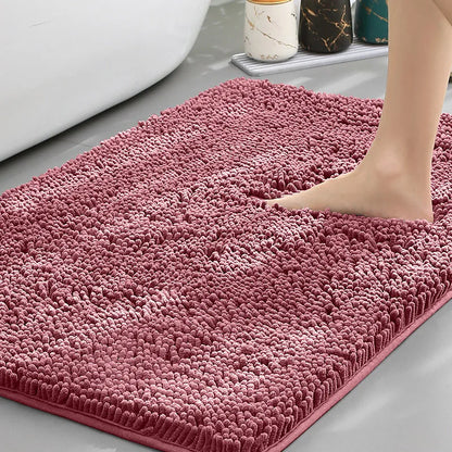 Bathroom mat chenille absorbent carpet bathroom bathtub room living room door bathroom absorbent pad