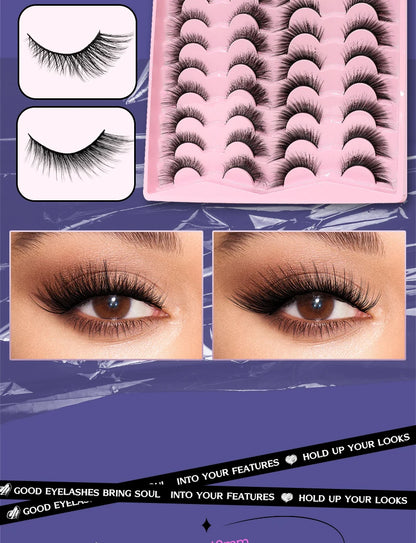 2 Style 20 Pairs Eyelash 3D Natural Mink False Eyelashes Makeup Fake Eye Lashes Faux Cilios Make Up Beauty Tools Wholesale