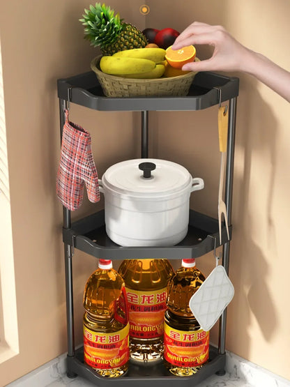 Kitchen Seasoning Shelf Spice Countertop Corner Stands Easy To Clean Space Saving Chopstick Organizer Housewear & Furnishings