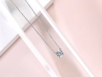 New Jewelry Small Crystal Pendant Necklaces For Women Shiny Zirconia Necklace For Female Wedding Engagement Birthday Gifts N415