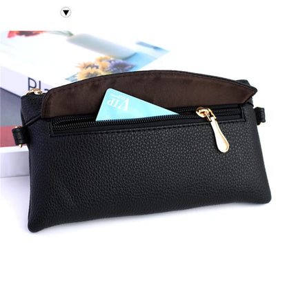 Women's Portable Fashion Wallet Pu Leather Hangbag Female Purses Coin Pocket Waterproof Phone For Ladies Bag