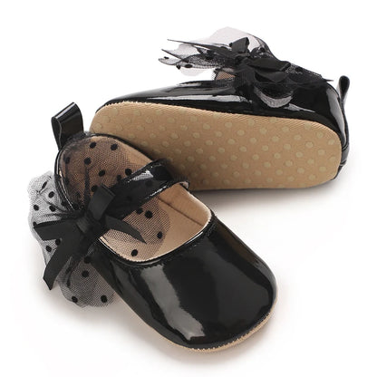 Black British Retro Princess Shoes For Spring And Autumn 0-18 Months Baby Shoes With Soft Soles And Non Slip Baby Walking Shoes